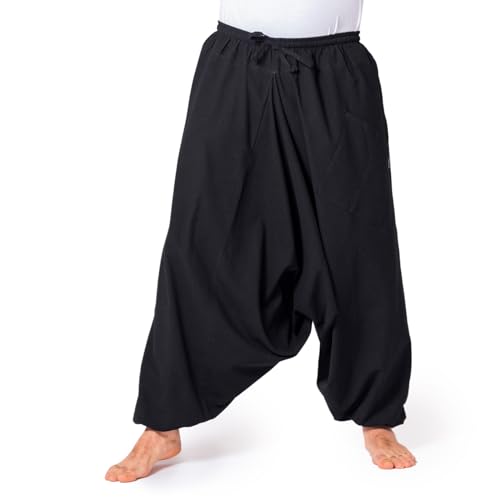 PANASIAM Aladin Pants Cotton 'Nature', Black, L von PANASIAM