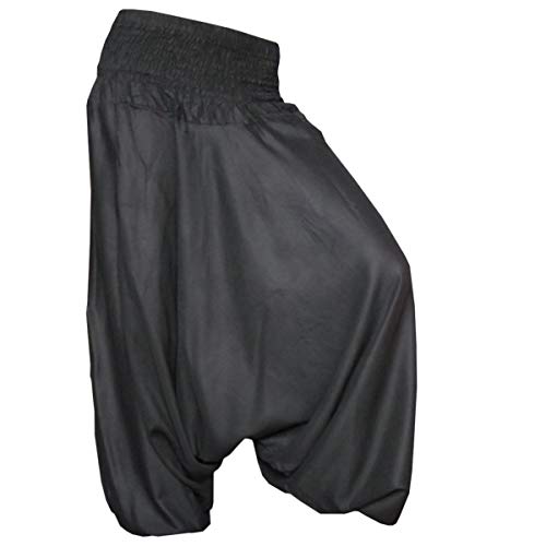 PANASIAM Aladinhose einfarbig Schwarz M von PANASIAM