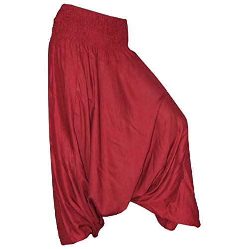 PANASIAM Aladinhose einfarbig korallen rot L von PANASIAM