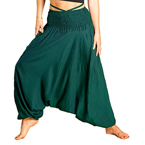 PANASIAM Aladinhose einfarbig dunkel grün XL von PANASIAM