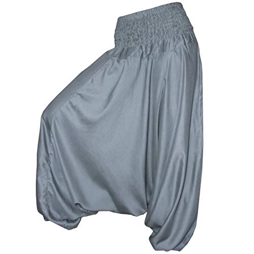 PANASIAM Aladinhose einfarbig grau M von PANASIAM
