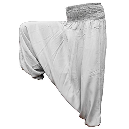 PANASIAM Aladinhose einfarbig hell-grau XL von PANASIAM
