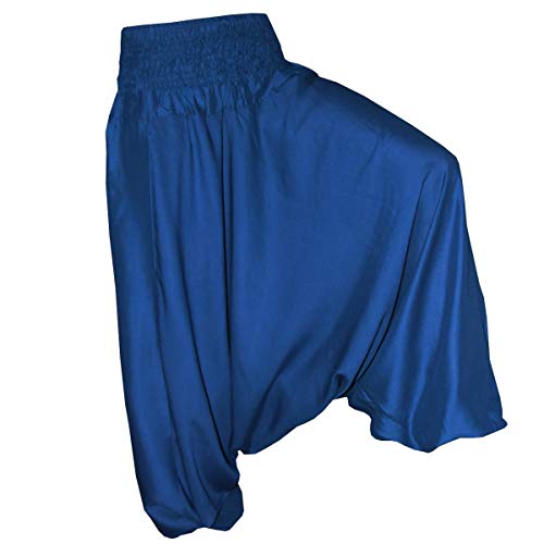 PANASIAM Aladinhose einfarbig dunkel Sky blau XL von PANASIAM