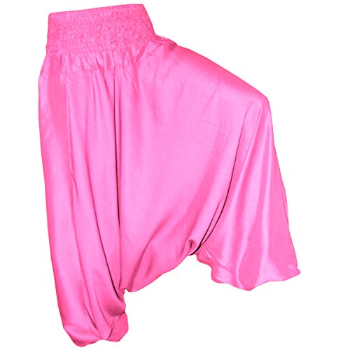 PANASIAM Aladinhose einfarbig pink L von PANASIAM