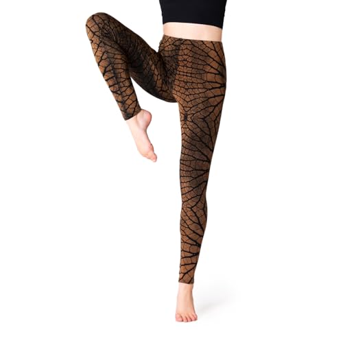 PANASIAM Batik Leggings Leaves, beige, S von PANASIAM