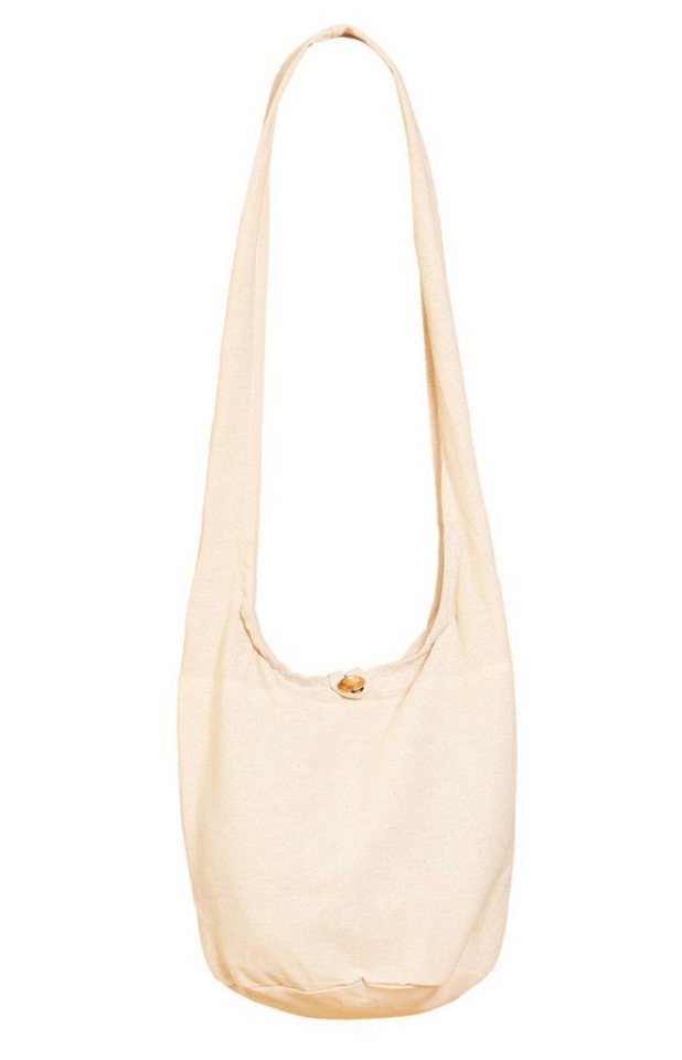 PANASIAM Freizeittasche Schulterbeutel einfarbig Schultertasche aus 100% Baumwolle in 2 Größen, Umhängetasche auch als Wickeltasche Handtasche oder Strandtasche von PANASIAM