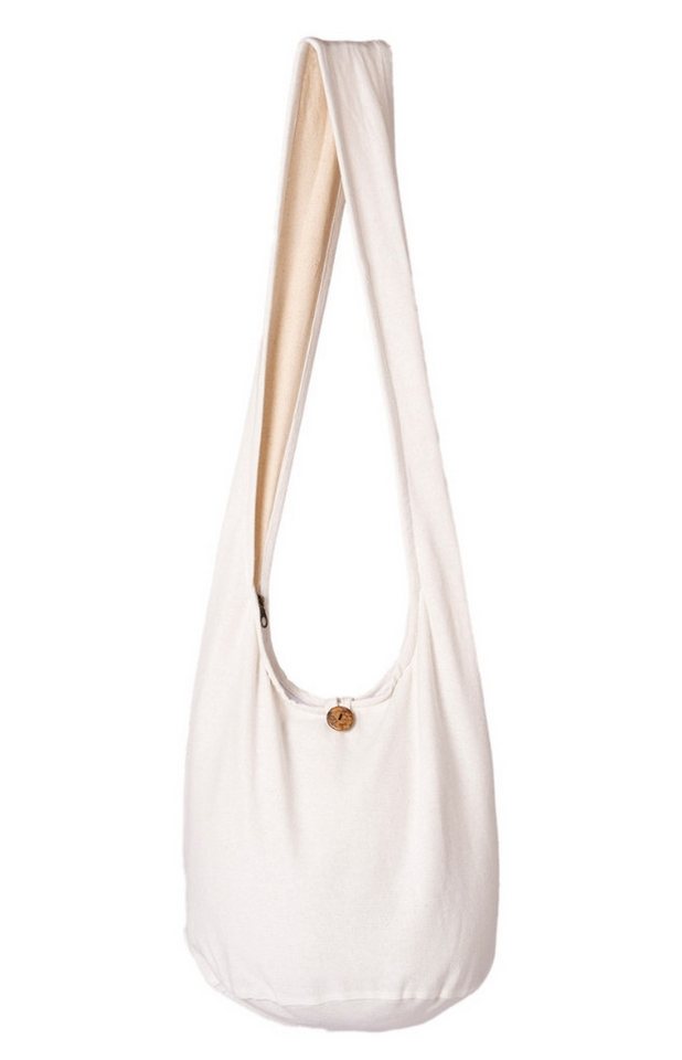 PANASIAM Freizeittasche Schulterbeutel einfarbig Schultertasche aus 100% Baumwolle in 2 Größen, Umhängetasche auch als Wickeltasche Handtasche oder Strandtasche von PANASIAM