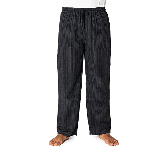 PANASIAM Relax Pants Cotton Lini, Black, L von PANASIAM