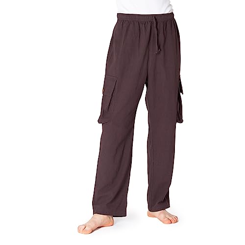 PANASIAM Cargo Pants 4-Pockets, Darkbrown, L von PANASIAM