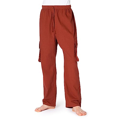 PANASIAM Cargo Pants 4-Pockets, Redbrown, M von PANASIAM