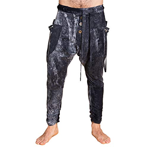 PANASIAM Ch01 Baggy Pants, 15-001 Tie dye Black, L von PANASIAM