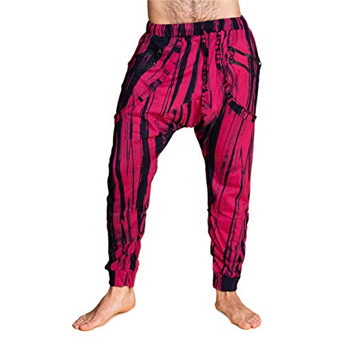 PANASIAM Ch03 Baggy Pants, 0040-2 Batik Bordeaux, L von PANASIAM
