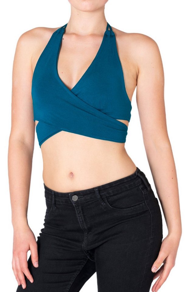PANASIAM Crop-Top Neckholder Crop-Top für Damen Tanktop mit Cut-Outs Basic Freizeittop von PANASIAM