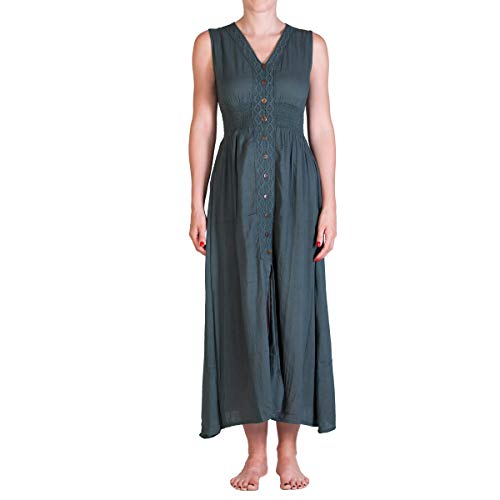 PANASIAM Dress Long Cotton, 002 Grey M von PANASIAM