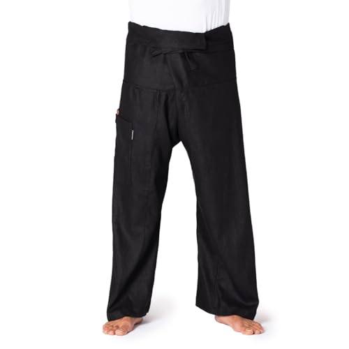 PANASIAM Fisherman Pants, Hemp, Black, XL von PANASIAM