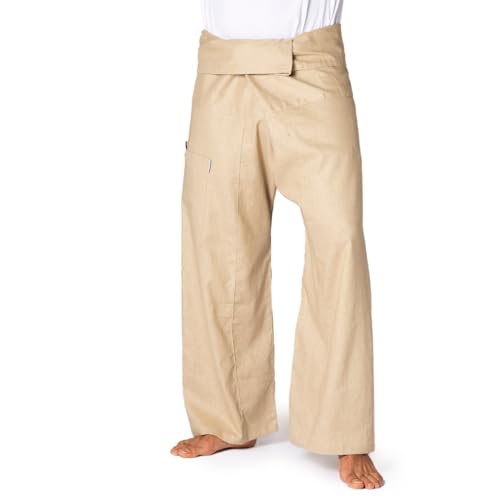 PANASIAM Fisherman Pants, Hemp, Cream, L von PANASIAM