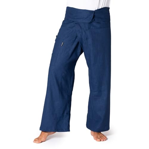 PANASIAM Fisherman Pants, Hemp, Dark Blue, L von PANASIAM