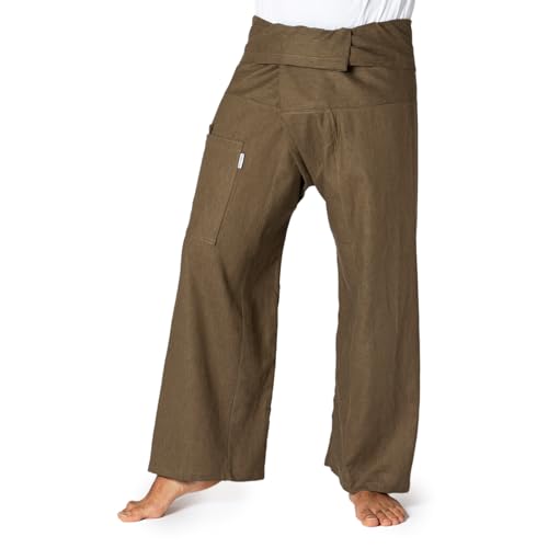 PANASIAM Fisherman Pants, Hemp, Grey Brown, XL von PANASIAM