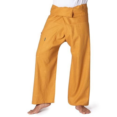 PANASIAM Fisherman Pants, Hemp, Mustard, L von PANASIAM