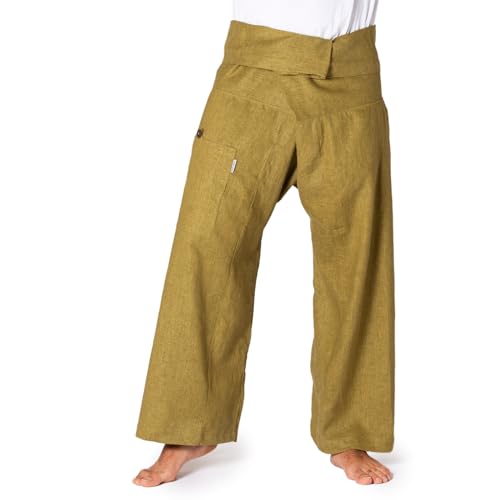 PANASIAM Fisherman Pants, Hemp, Olive Green, L von PANASIAM