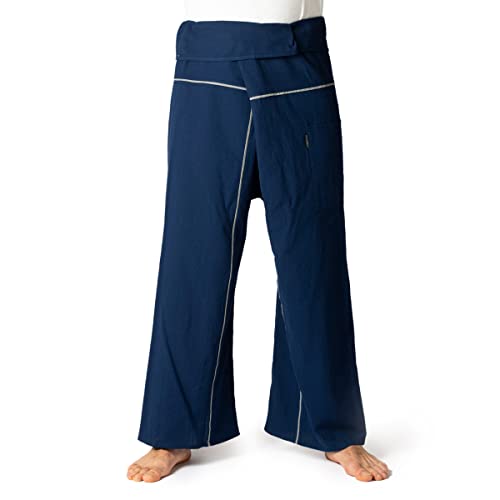 PANASIAM Fisherman Pants Stripe-Design, Dark Blue, XL von PANASIAM