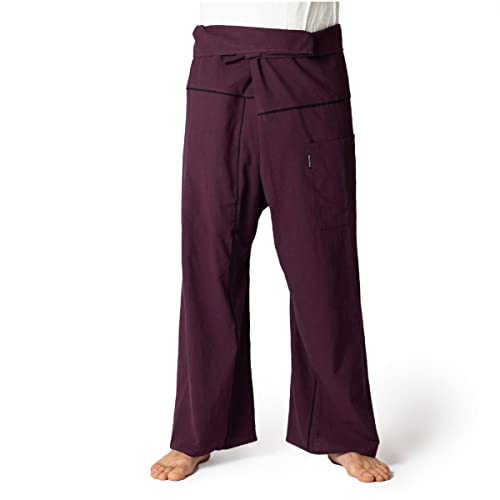 PANASIAM Fisherman Pants Stripe-Design, Purple, XL von PANASIAM