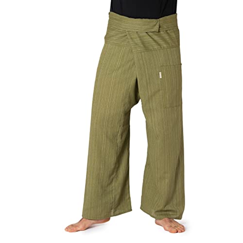 PANASIAM Fisherman Pants lini, Olive, XL von PANASIAM