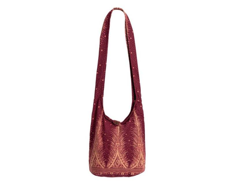 PANASIAM Freizeittasche Schulterbeutel im Pfau Design als Umhängetasche aus reiner Baumwolle, Schultertasche mit Innentasche Stofftasche Crossbody Handtasche von PANASIAM