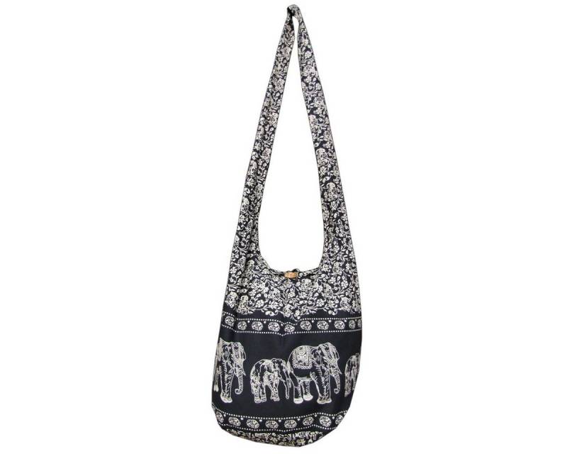 PANASIAM Freizeittasche Schulterbeutel Elefant Schultertasche aus 100% Baumwolle in 2 Größen, Beuteltasche als Wickeltasche Handtasche oder Strandtasche geeignet von PANASIAM
