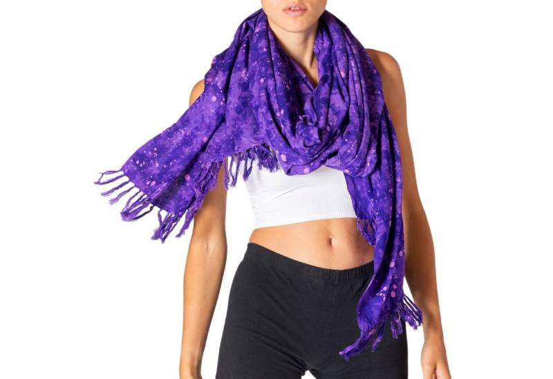 PANASIAM Halstuch Schal Wachsbatik für jede Jahreszeit egal ob als Schultertuch, Strandtuch Sarong oder Wickelkleid aus wunderbar weicher Viskose von PANASIAM
