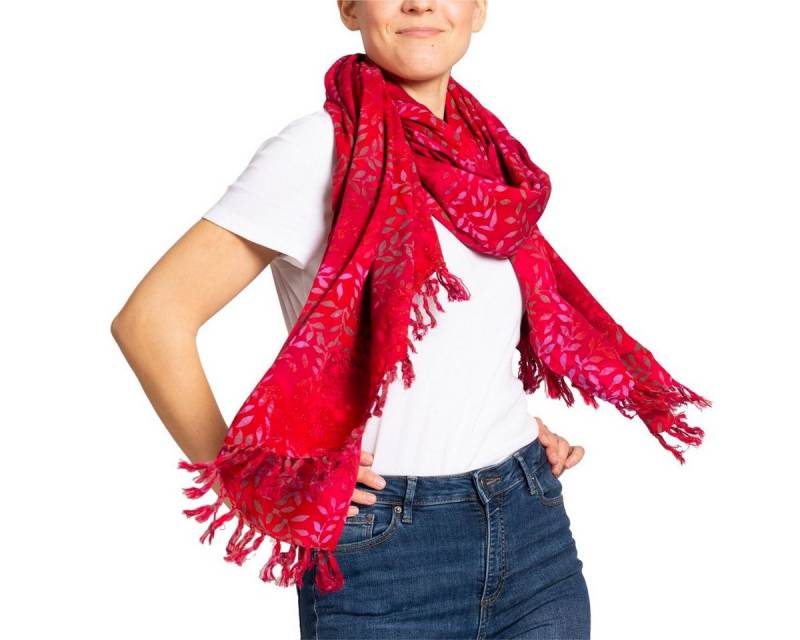 PANASIAM XXL-Schal Schal Wachsbatik für jede Jahreszeit egal ob als Schultertuch, Strandtuch Sarong oder Wickelkleid aus wunderbar weicher Viskose von PANASIAM