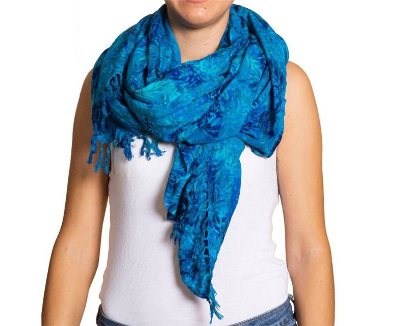 PANASIAM XXL-Schal Schal Wachsbatik für jede Jahreszeit egal ob als Schultertuch, Strandtuch Sarong oder Wickelkleid aus wunderbar weicher Viskose von PANASIAM
