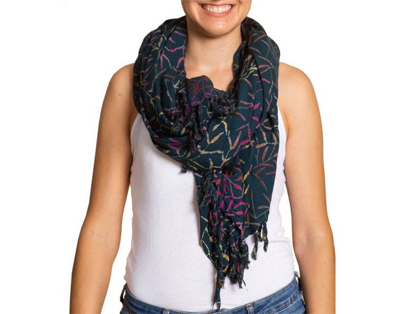 PANASIAM XXL-Schal Schal Wachsbatik für jede Jahreszeit egal ob als Schultertuch, Strandtuch Sarong oder Wickelkleid aus wunderbar weicher Viskose von PANASIAM