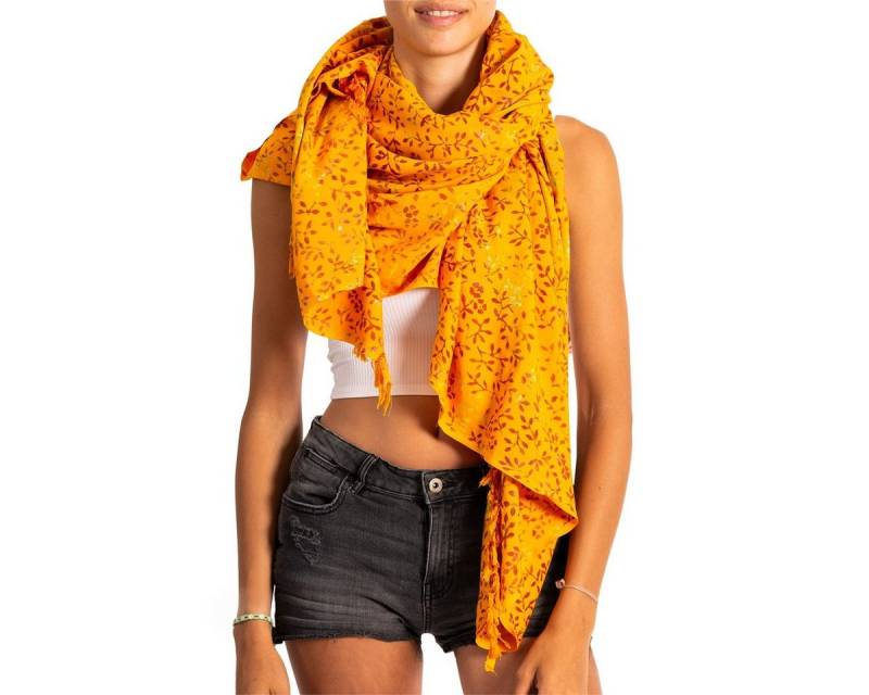 PANASIAM XXL-Schal Schal Wachsbatik für jede Jahreszeit egal ob als Schultertuch, Strandtuch Sarong oder Wickelkleid aus wunderbar weicher Viskose von PANASIAM