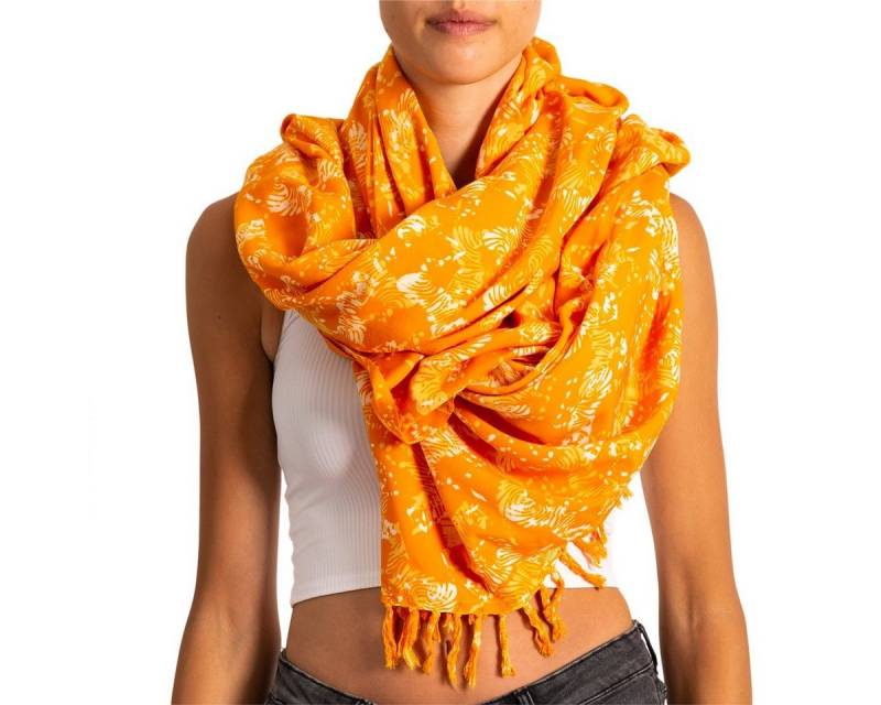 PANASIAM XXL-Schal Schal Wachsbatik für jede Jahreszeit egal ob als Schultertuch, Strandtuch Sarong oder Wickelkleid aus wunderbar weicher Viskose von PANASIAM