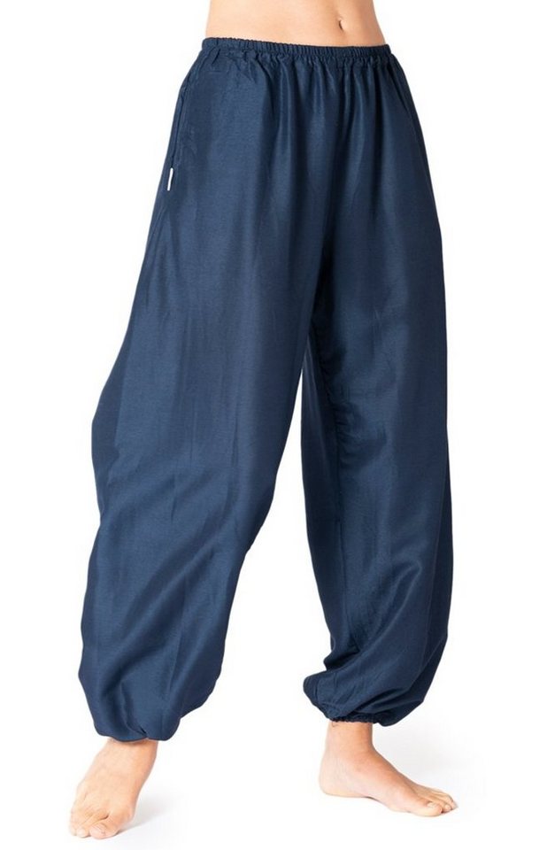 PANASIAM Haremshose Haremshose einfarbig aus feiner Viskose bequeme Muckhose Relaxhose Unisex für Damen und Herren leichte Sommerhose Freizeithose Pumphose von PANASIAM