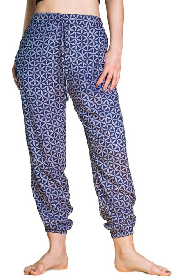 PANASIAM Haremshose Relaxed pants geometric style aus 100 %Baumwolle bequeme Damenhose mit Taschen Gummibund hinten Freizeithose Chillhose Relaxhose von PANASIAM