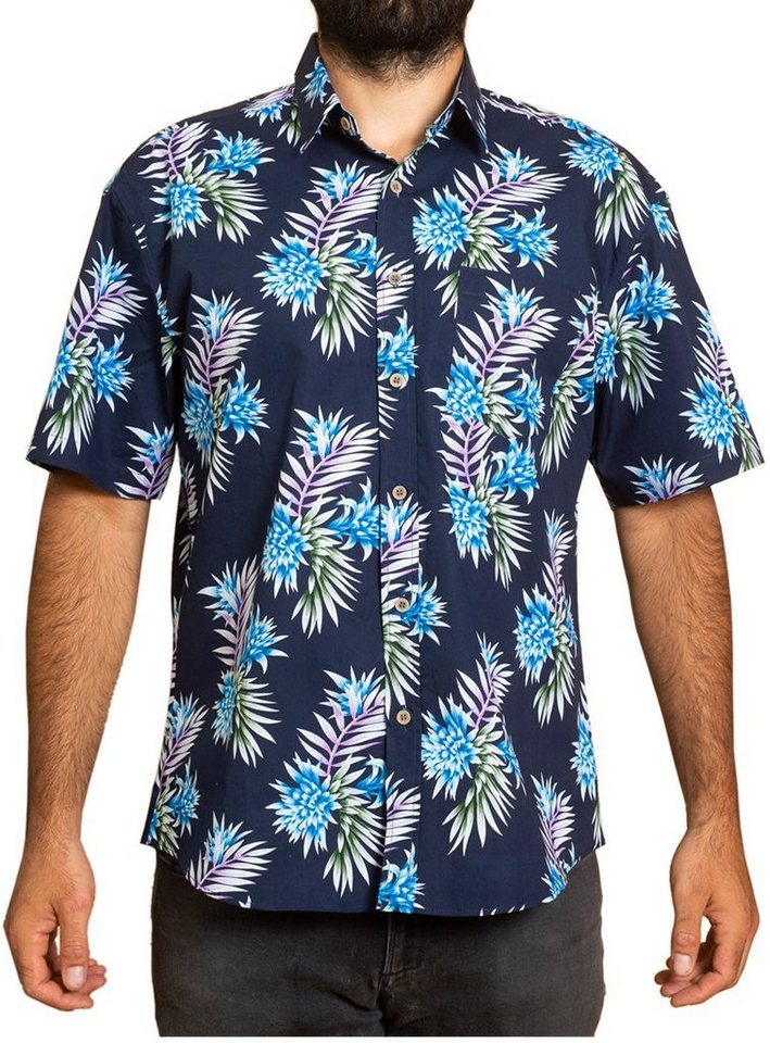 PANASIAM Hawaiihemd Herren Freizeithemd in tropisch buntem Design aus 100 % Baumwolle leichtes Kurzarmhemd für den Sommer bequem und luftig von PANASIAM