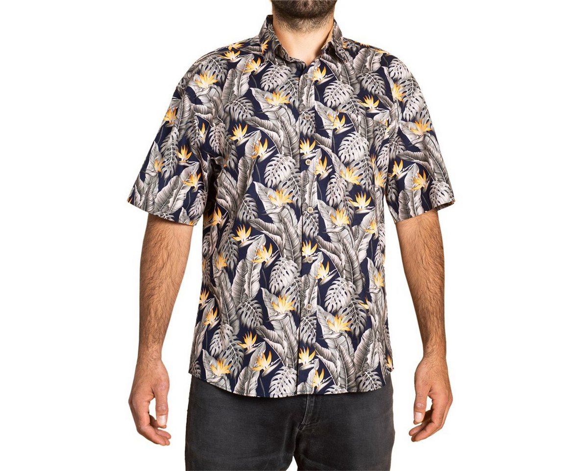 PANASIAM Hawaiihemd Herren Freizeithemd in tropisch buntem Design aus 100 % Baumwolle leichtes Kurzarmhemd für den Sommer bequem und luftig von PANASIAM