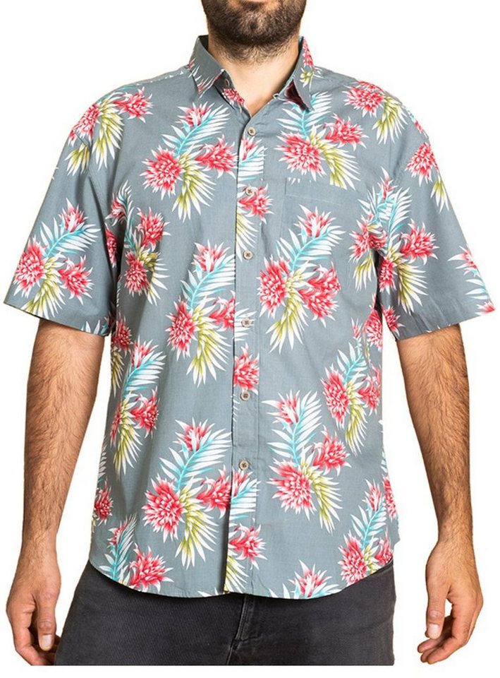 PANASIAM Hawaiihemd Herren Freizeithemd in tropisch buntem Design aus 100 % Baumwolle leichtes Kurzarmhemd für den Sommer bequem und luftig von PANASIAM