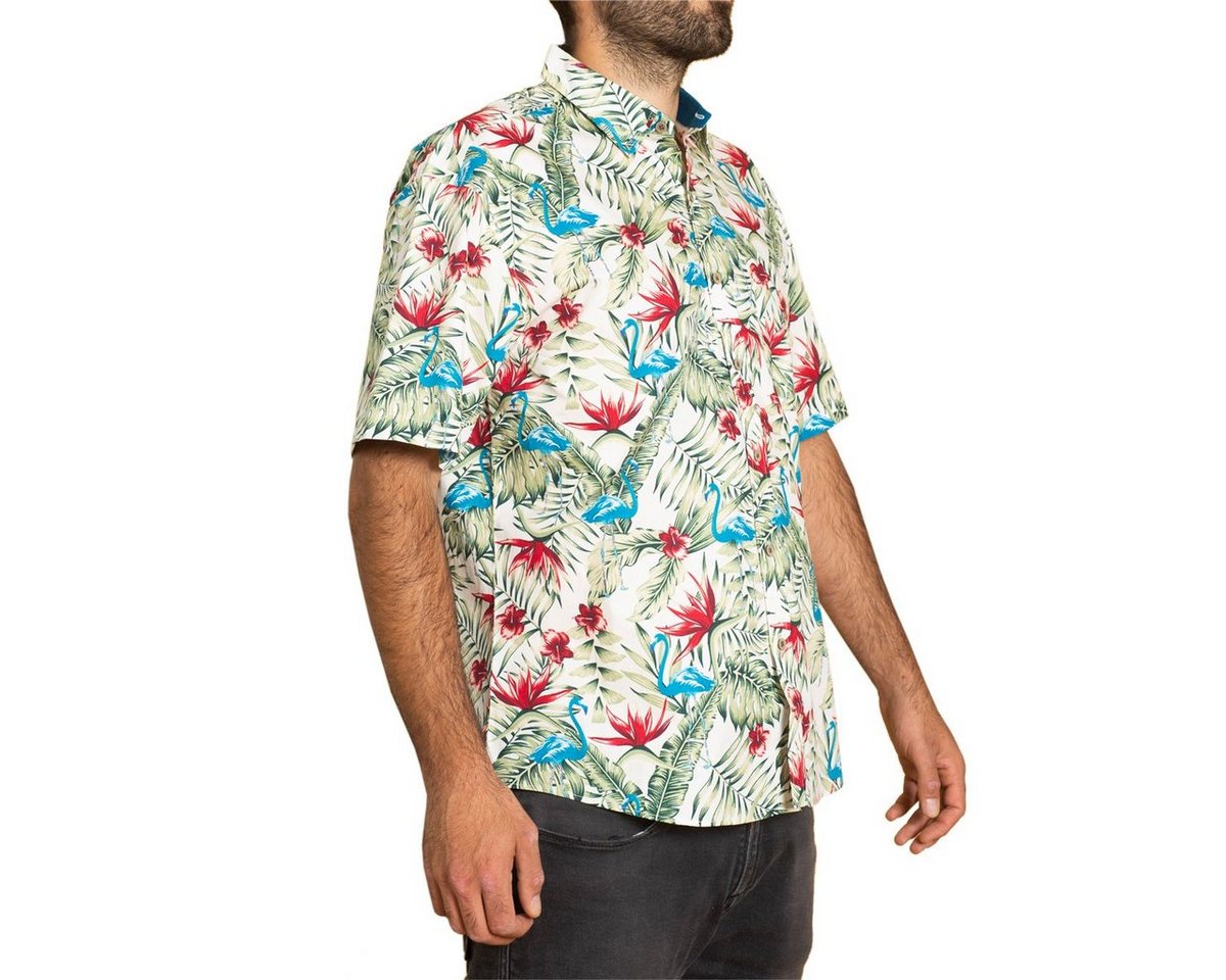 PANASIAM Hawaiihemd Herren Freizeithemd in tropisch buntem Design aus 100 % Baumwolle leichtes Kurzarmhemd für den Sommer bequem und luftig von PANASIAM