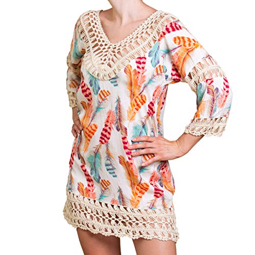 PANASIAM Dress Ibiza 008 in White Feather, Unisize von PANASIAM