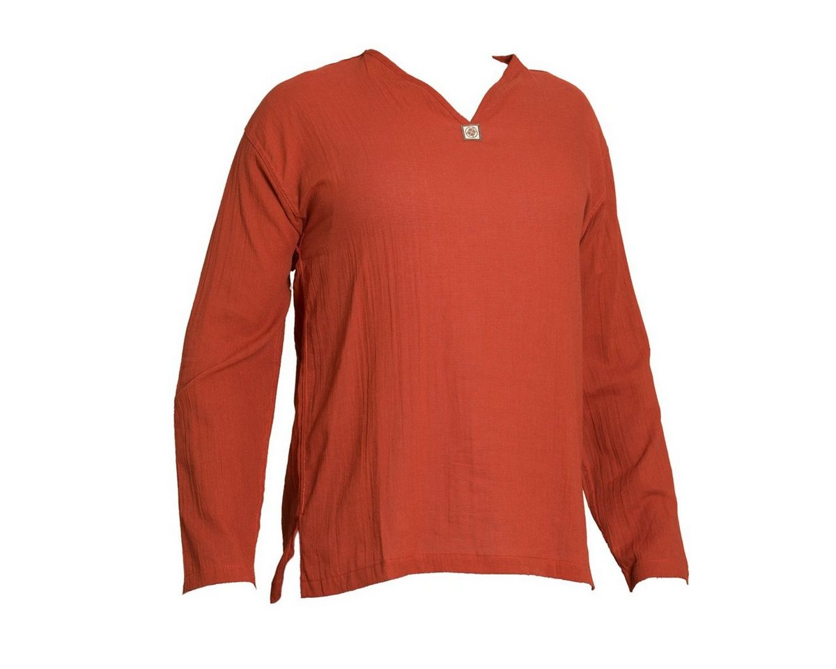 PANASIAM Kurzarmhemd Luftig leichtes Sommerhemd 'K' aus weicher Baumwolle für Herren Freizeithemd wahlweise Langarmhemd oder Kurzarmvariante Fischerhemd von PANASIAM