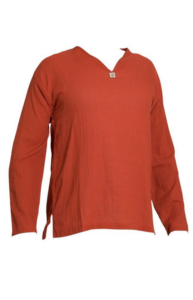 PANASIAM Kurzarmhemd Luftig leichtes Sommerhemd 'K' aus weicher Baumwolle für Herren Freizeithemd wahlweise Langarmhemd oder Kurzarmvariante Fischerhemd von PANASIAM