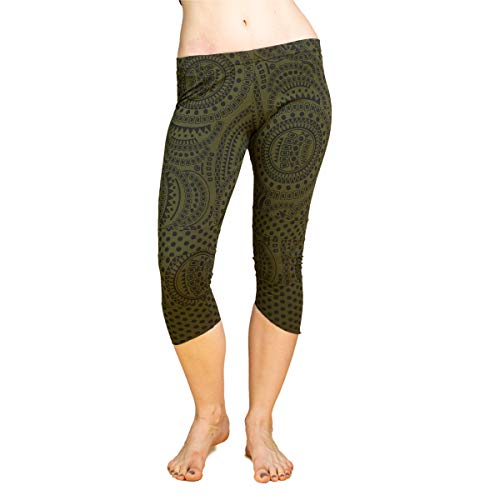 PANASIAM Lalita Leggings 3/4 M in Olive-Green von PANASIAM