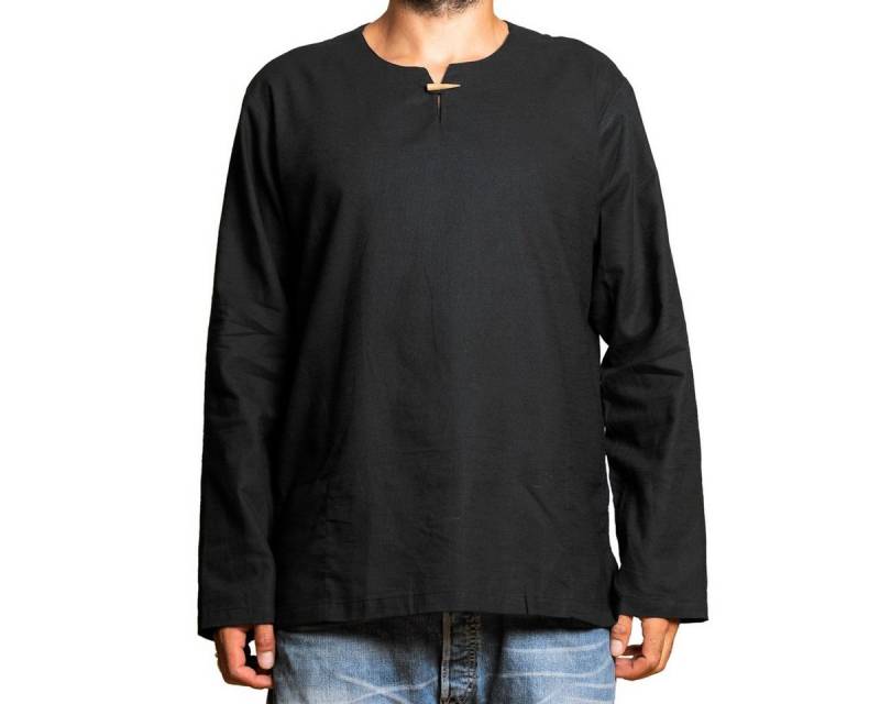 PANASIAM Langarmhemd Fischerhemd T01 aus hochwertiger Baumwolle für Herren Relaxed-Passform Freizeithemd bis Gr. XXL Fisherman Shirt longsleeve von PANASIAM