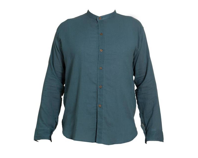 PANASIAM Kurzarmhemd Luftig leichtes Sommerhemd 'K' mit Knöpfen aus 100% Baumwolle Herren Freizeithemd Fischerhemd Fisherman Shirt von PANASIAM