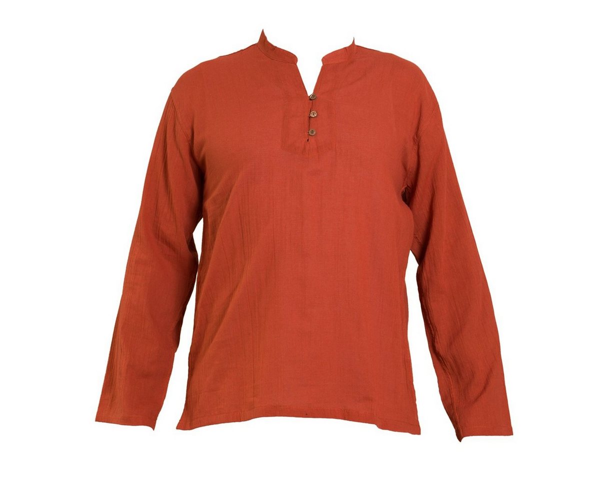 PANASIAM Kurzarmhemd Luftig leichtes Sommerhemd 'K' mit Knöpfen aus 100% Baumwolle Herren Freizeithemd Fischerhemd Fisherman Shirt von PANASIAM
