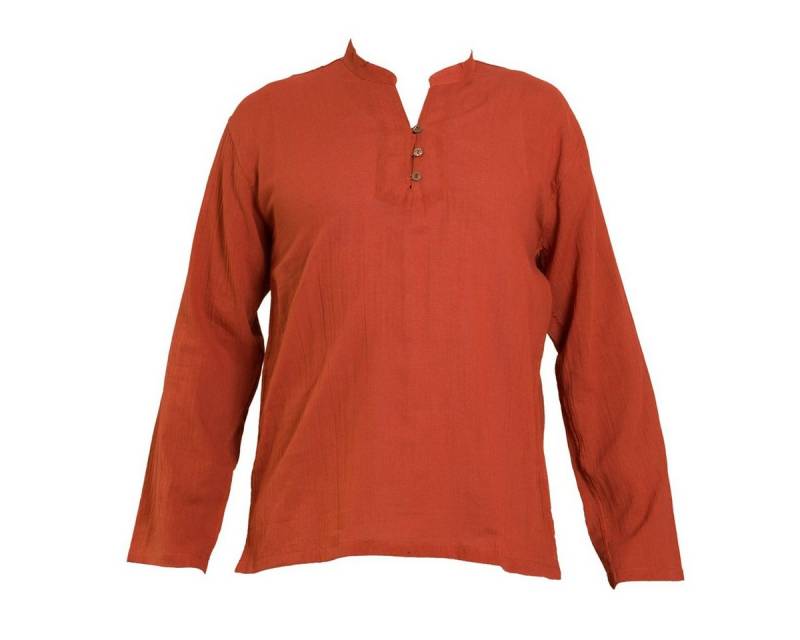 PANASIAM Kurzarmhemd Luftig leichtes Sommerhemd 'K' mit Knöpfen aus 100% Baumwolle Herren Freizeithemd Fischerhemd Fisherman Shirt von PANASIAM