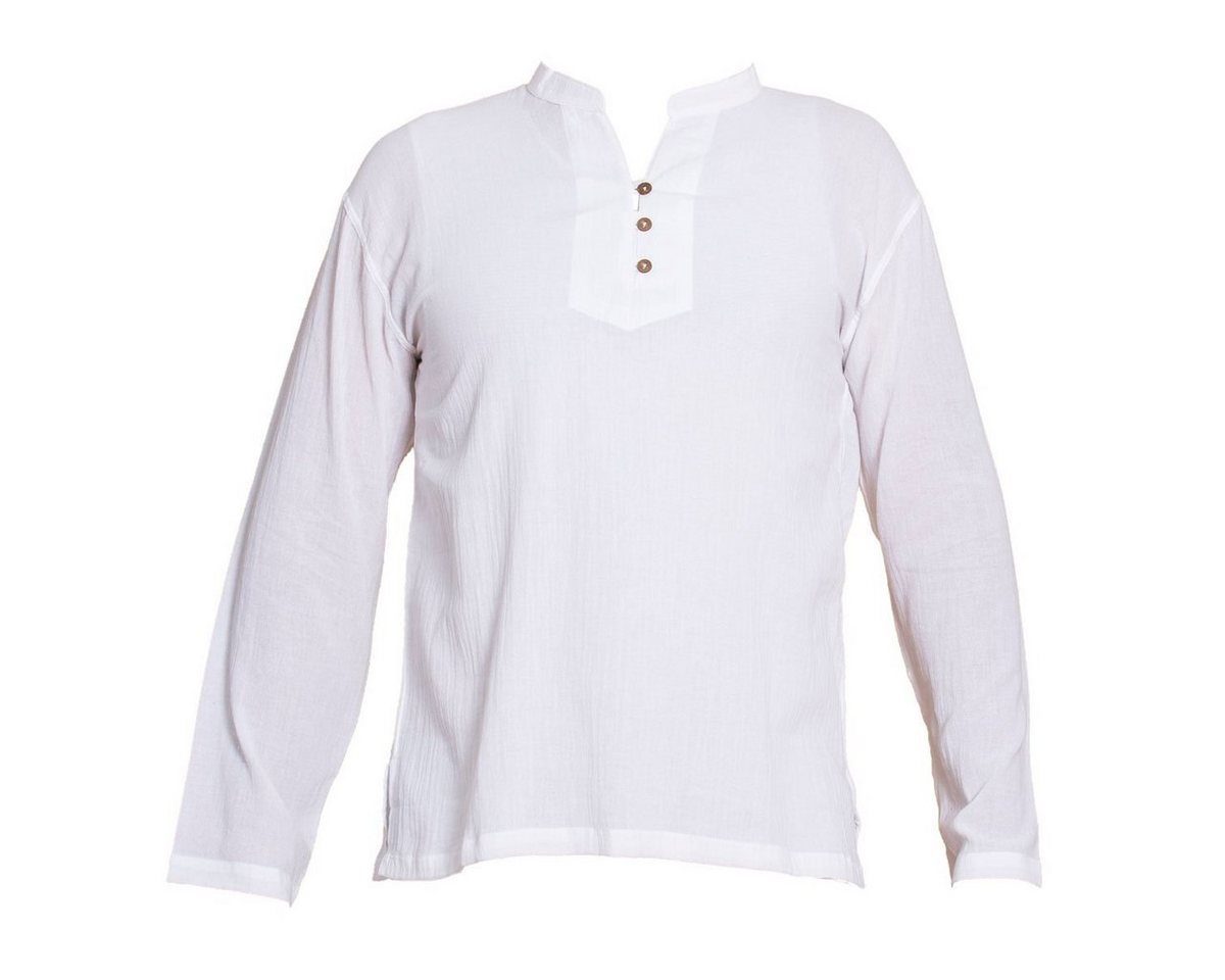 PANASIAM Kurzarmhemd Luftig leichtes Sommerhemd 'K' mit Knöpfen aus 100% Baumwolle Herren Freizeithemd Fischerhemd Fisherman Shirt von PANASIAM